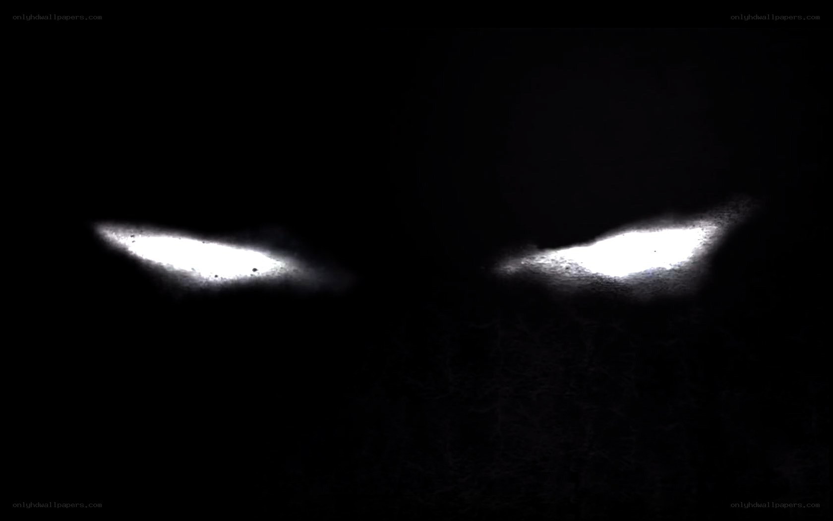 glowing eyes in darkness