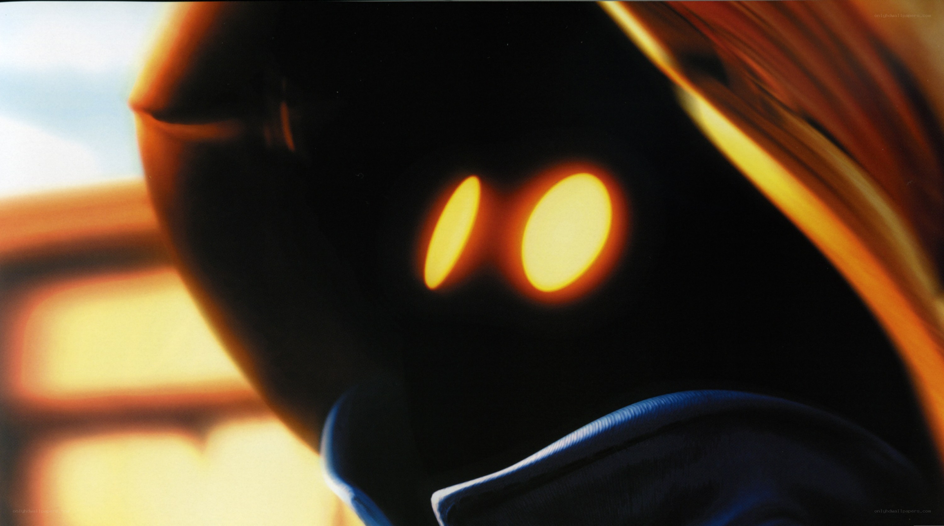glowing eyes in darkness