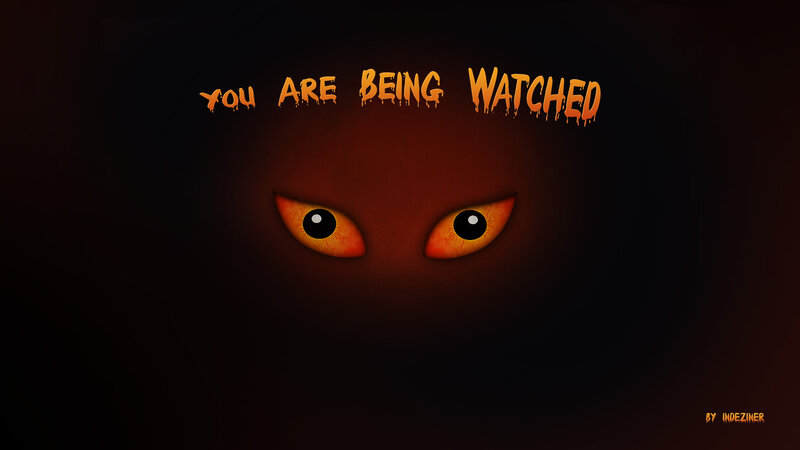 Glowing Eyes in Darkness — Black, Dark