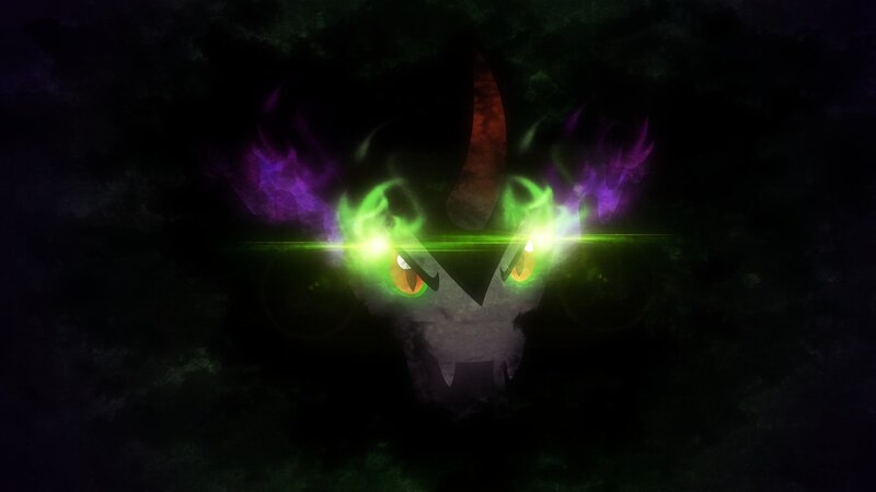 Glowing Eyes in Darkness — Green, Dark, Menacing