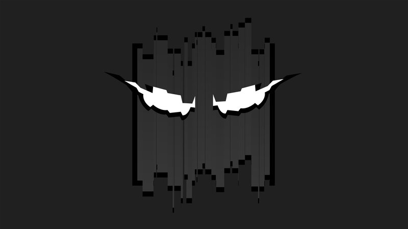 Glowing Eyes in Glitch
