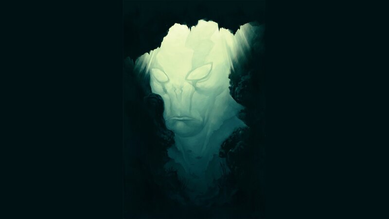 Glowing Face in Cave