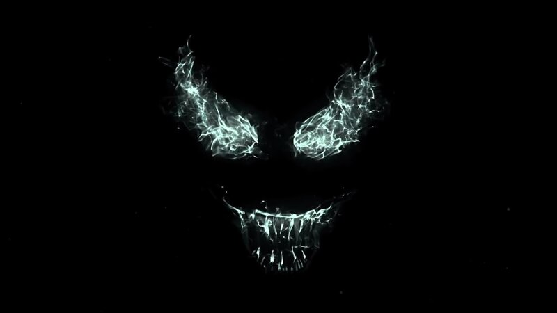 Glowing Face in Darkness — Black, Menacing
