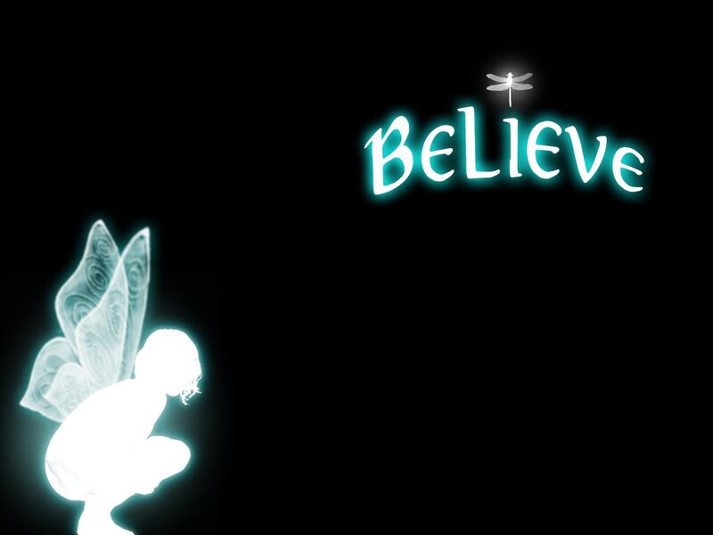 Glowing Fairy Silhouette — Black
