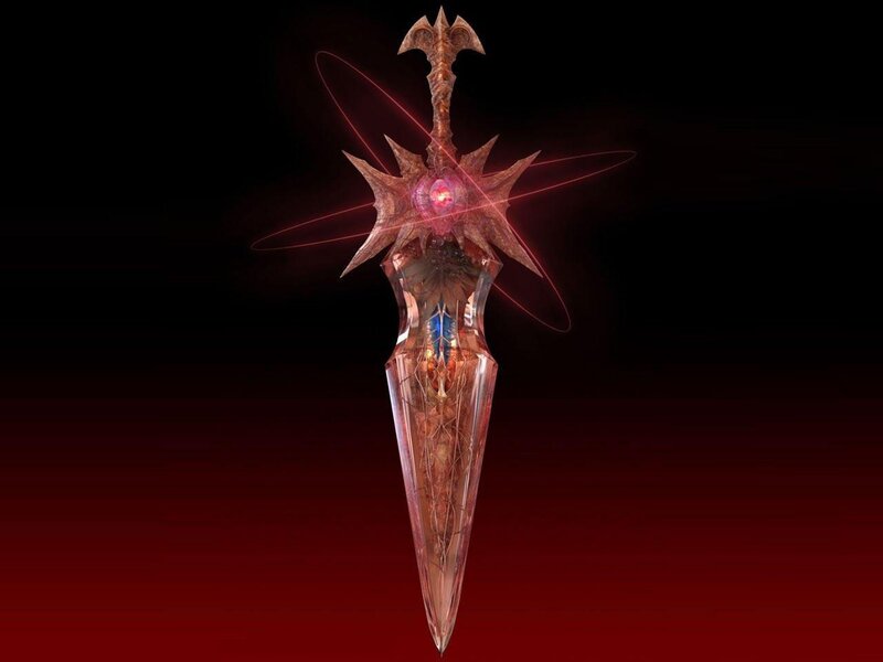 glowing fantasy sword
