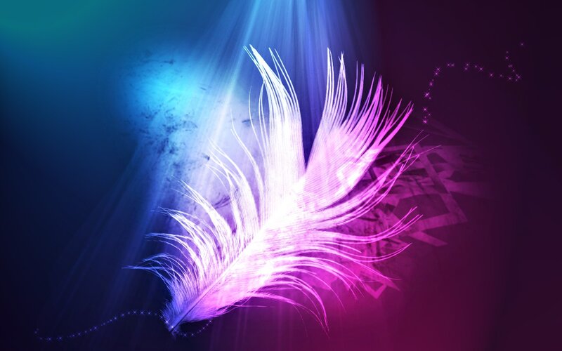Glowing Feather — Purple, Dramatic