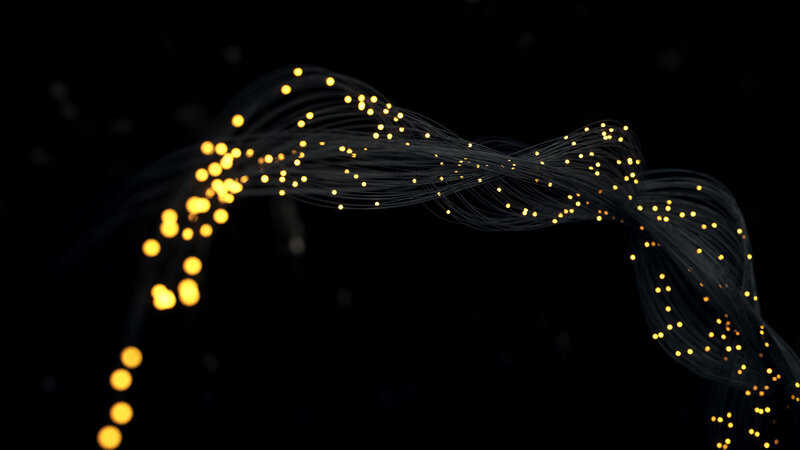 Glowing Fiber Optic Strands