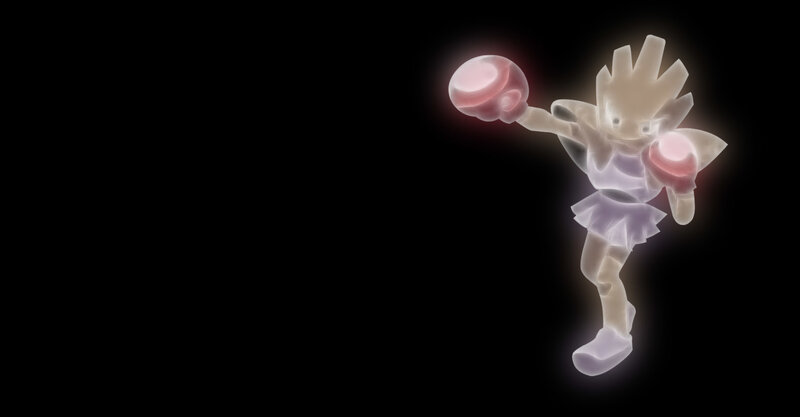 glowing fighting character