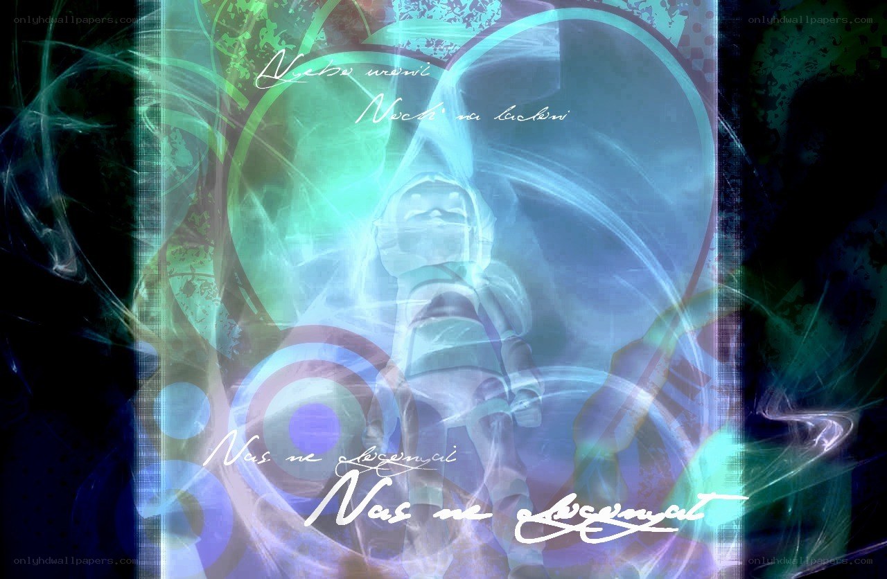 glowing figure in abstract art