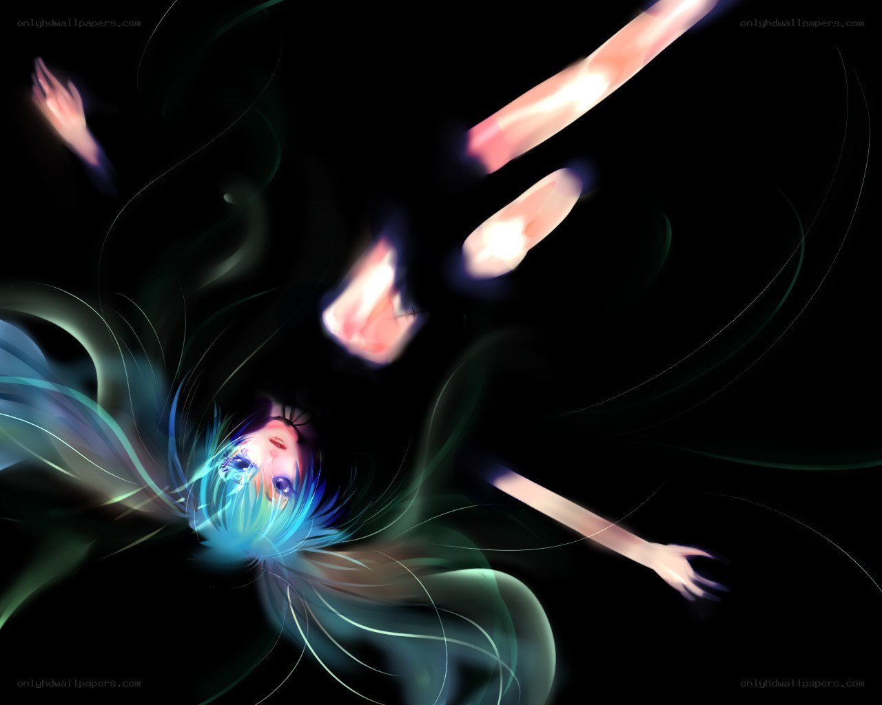 glowing figure in dark space