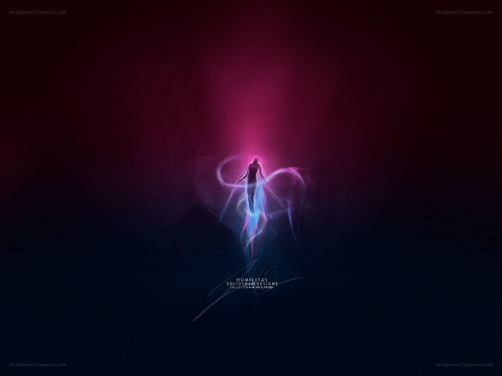 glowing figure in dark space