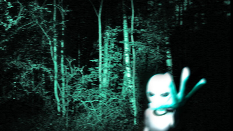 Glowing Figure in Forest
