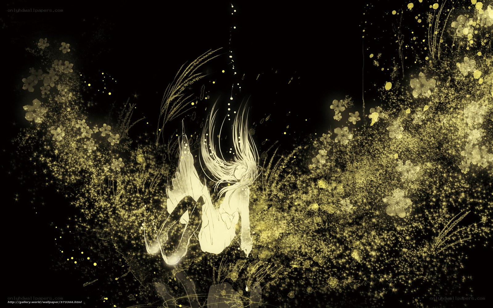 glowing figure in golden light