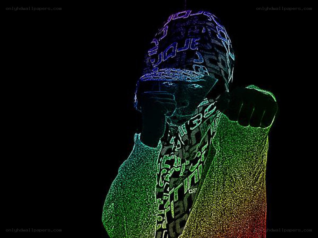 glowing figure in hooded jacket