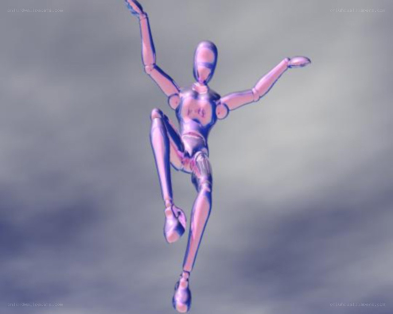 glowing figure in mid-air