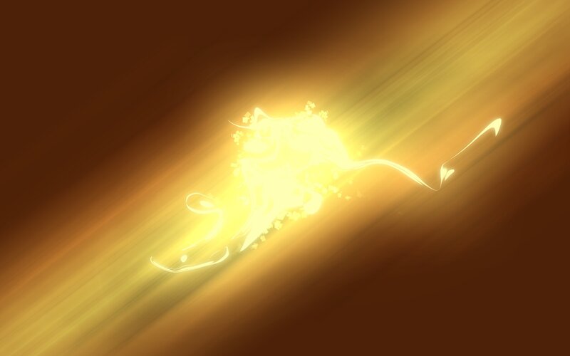 Glowing Figure in Motion — Yellow