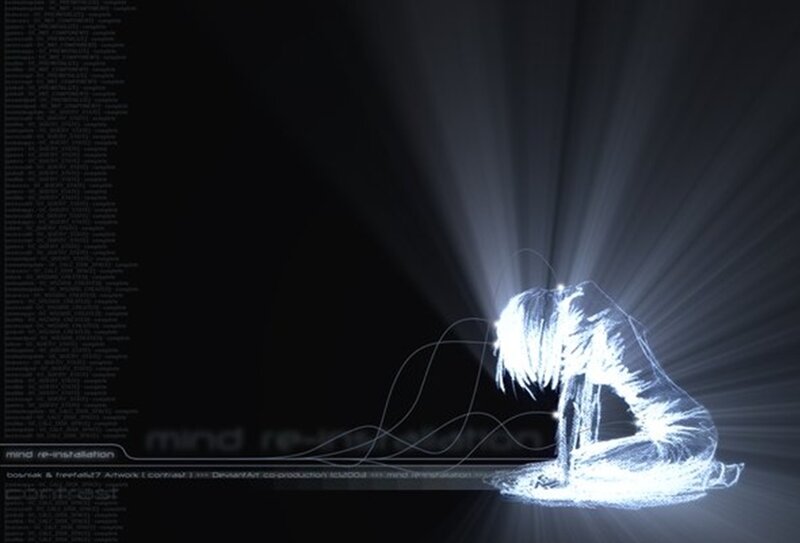 Glowing Figure Kneeling