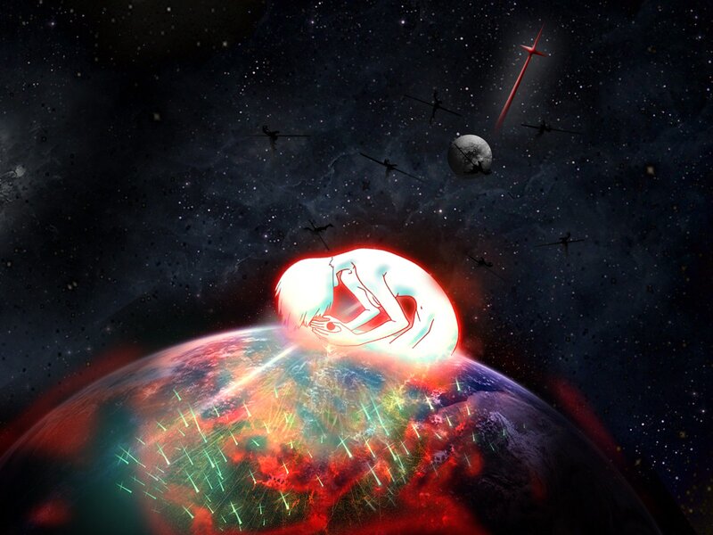 Glowing Figure on Planet