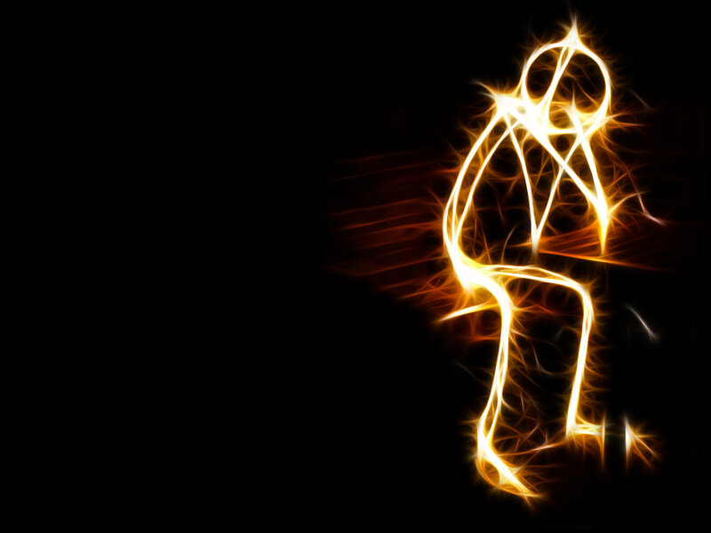 Glowing Figure Outline