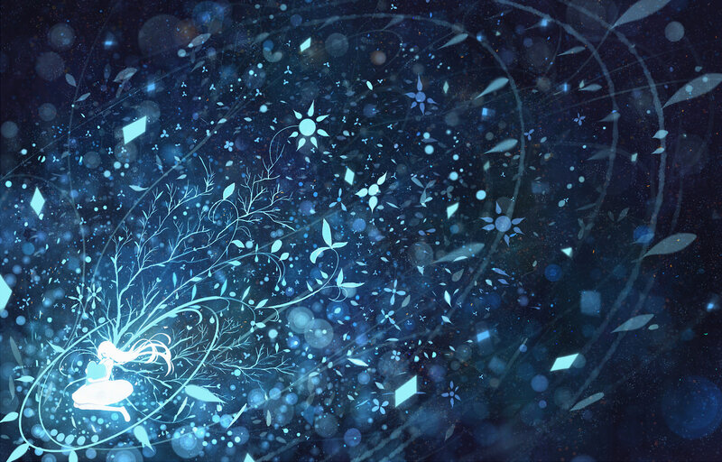 Glowing Figure with Branches