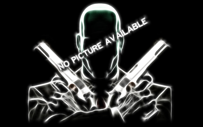 glowing figure with guns