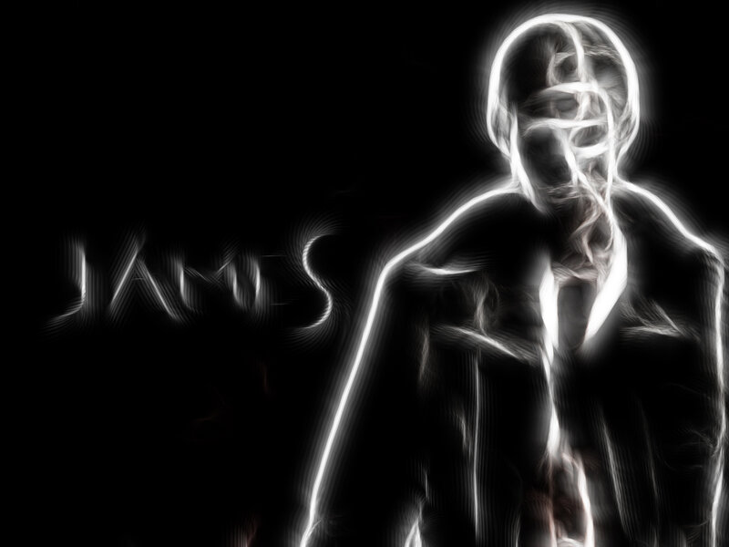 glowing figure with name