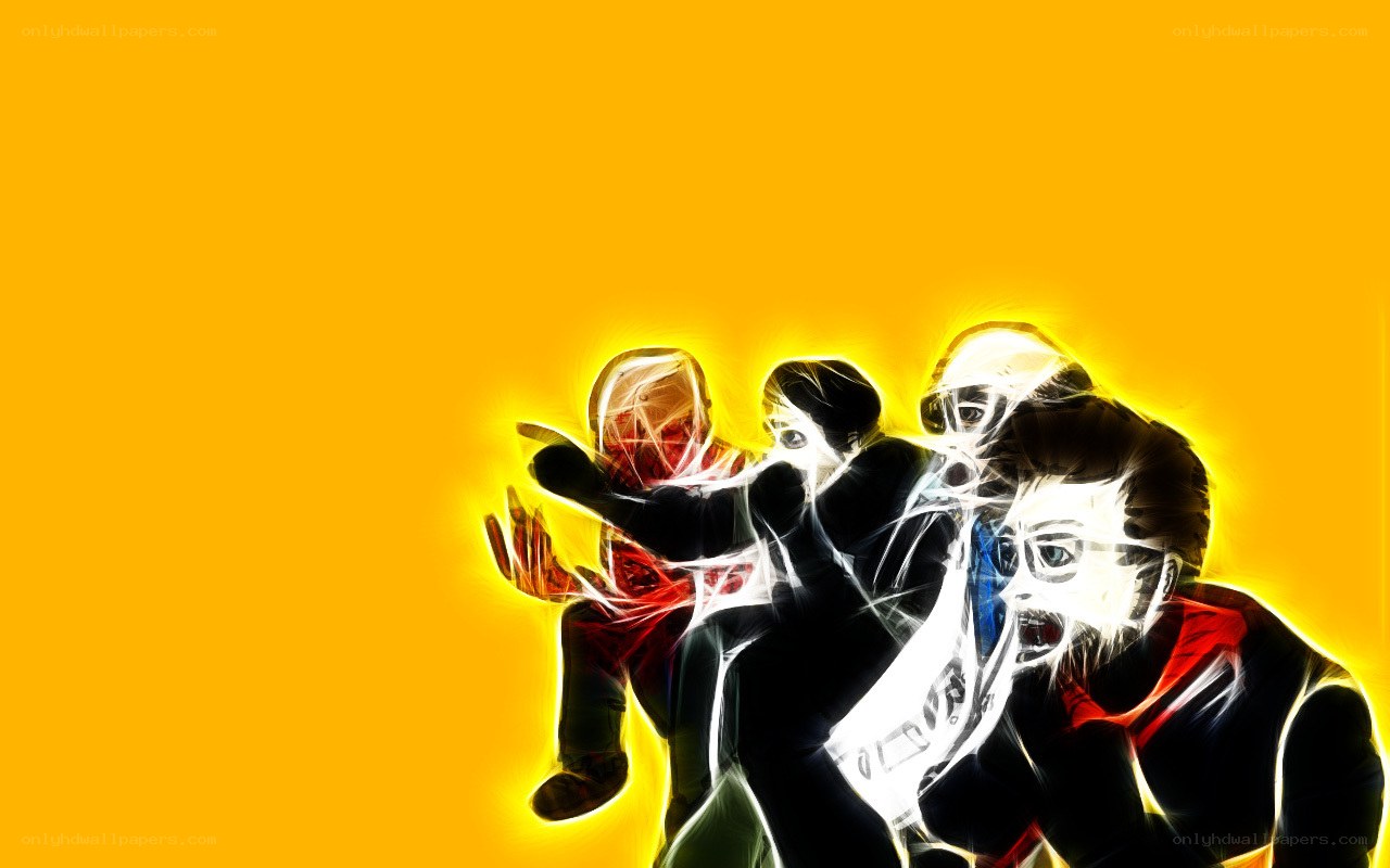 glowing figures in motion