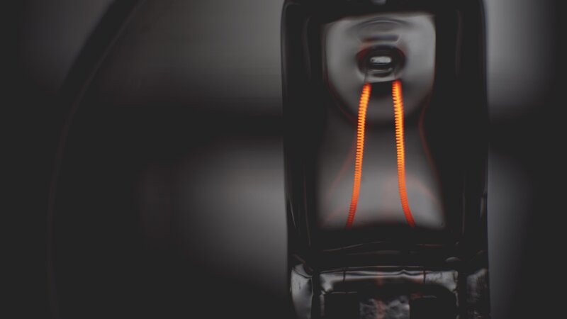 Glowing Filament Bulb — Black