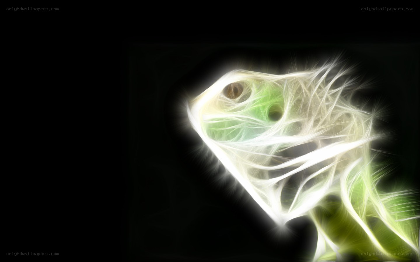glowing fish abstract art