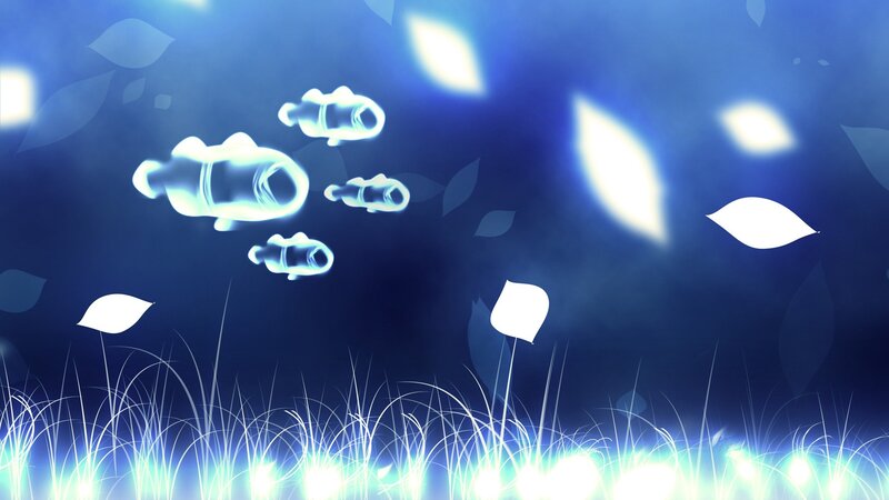 glowing fish in underwater scene