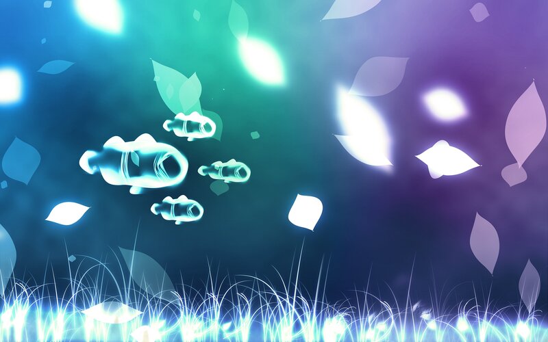 Glowing Fish in Water