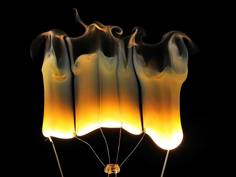 Glowing Flame Shapes — Yellow