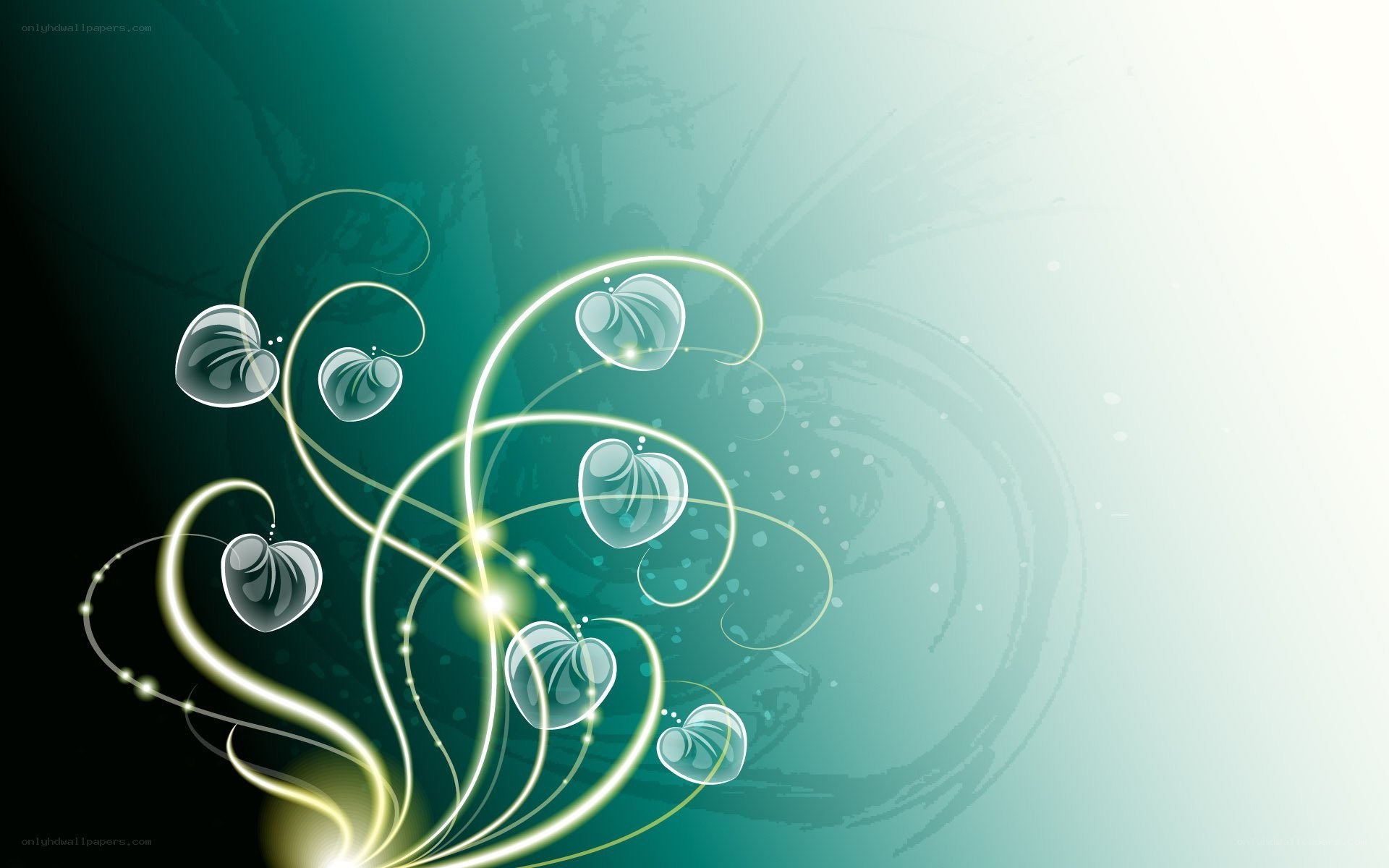 glowing floral abstract design