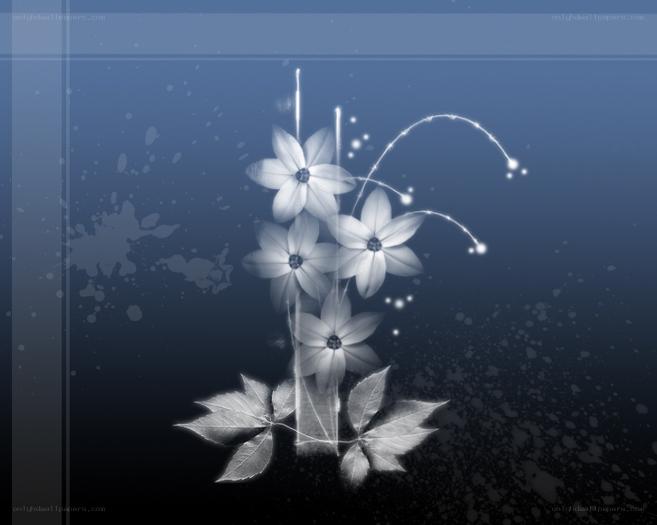glowing floral design