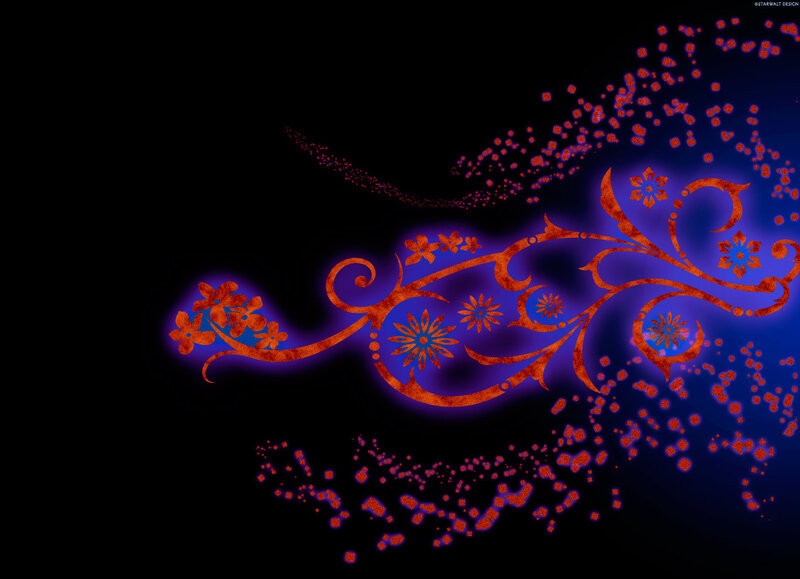 glowing floral design