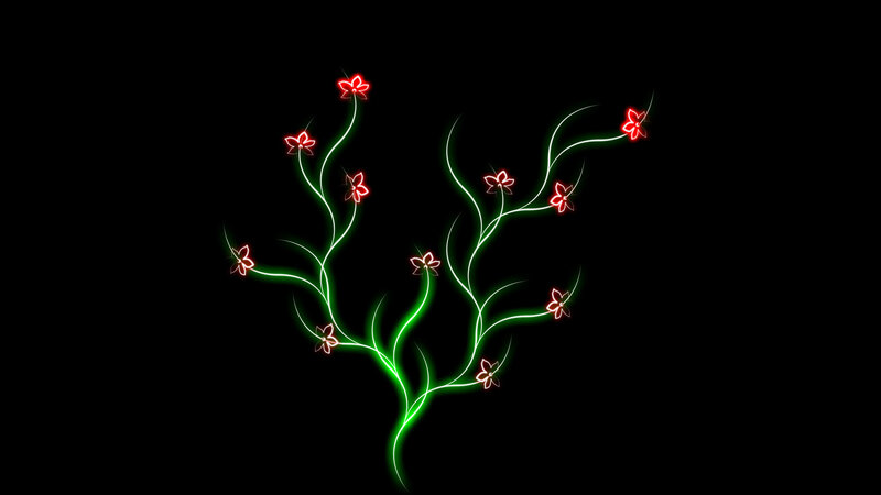 glowing floral design