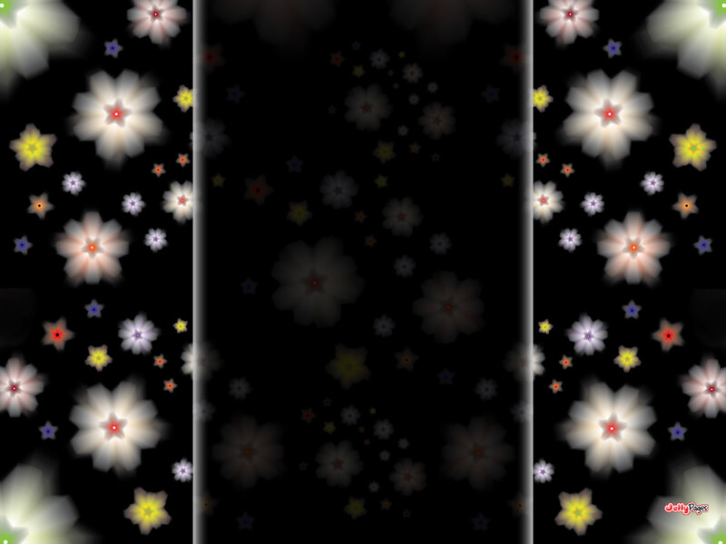 Glowing Flowers on Black