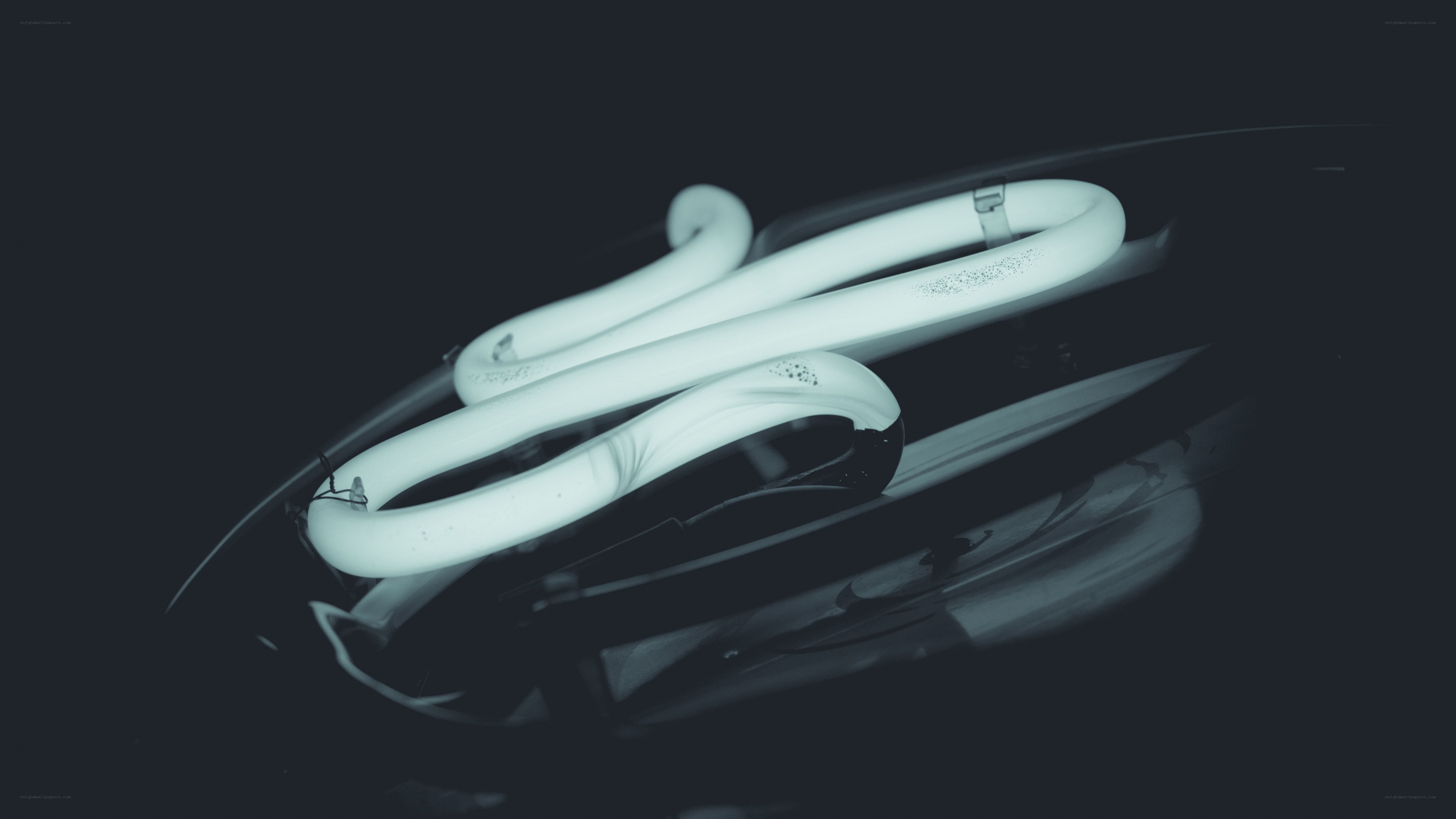 glowing fluorescent tube