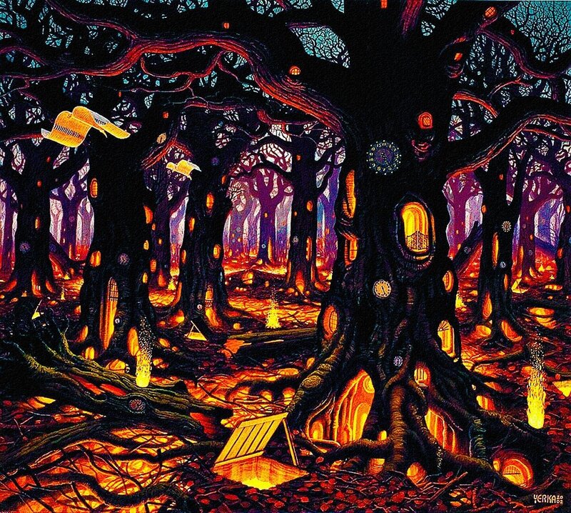 Glowing Forest Trees