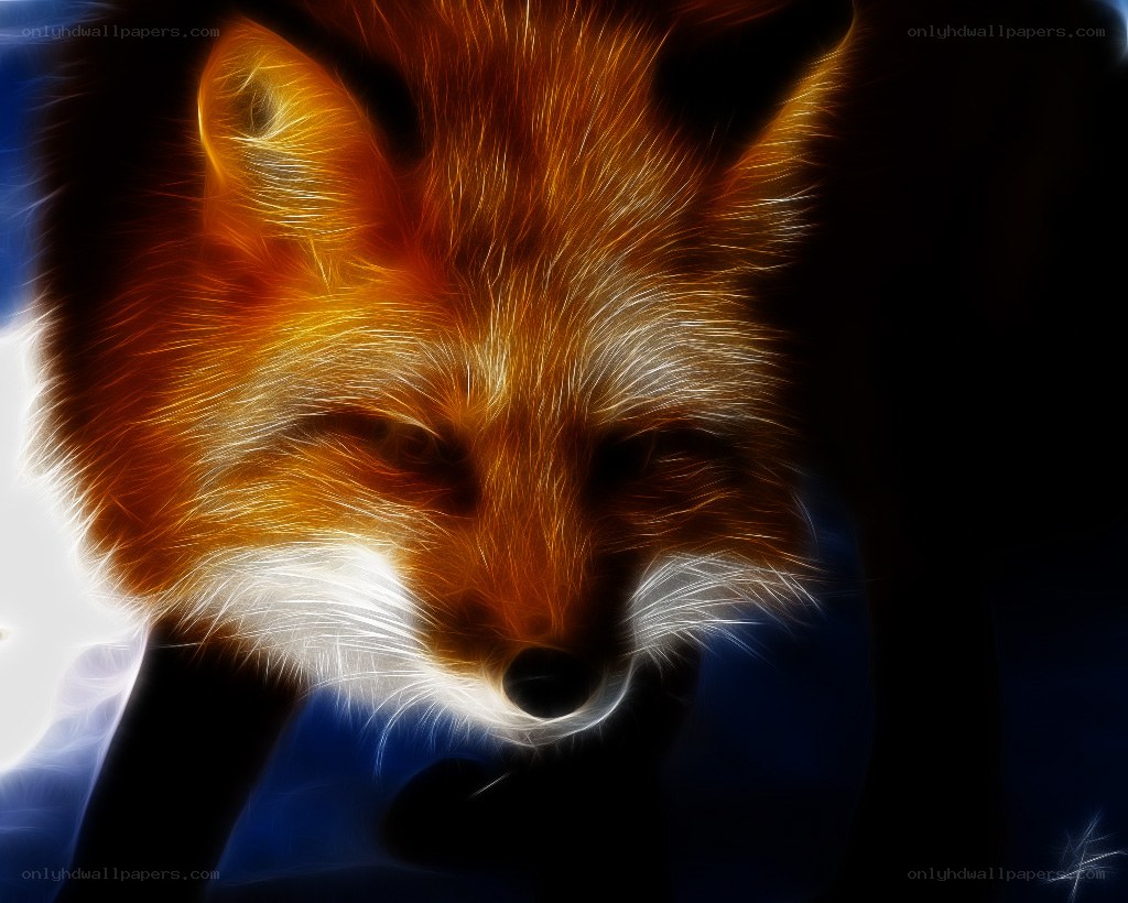 glowing fox portrait