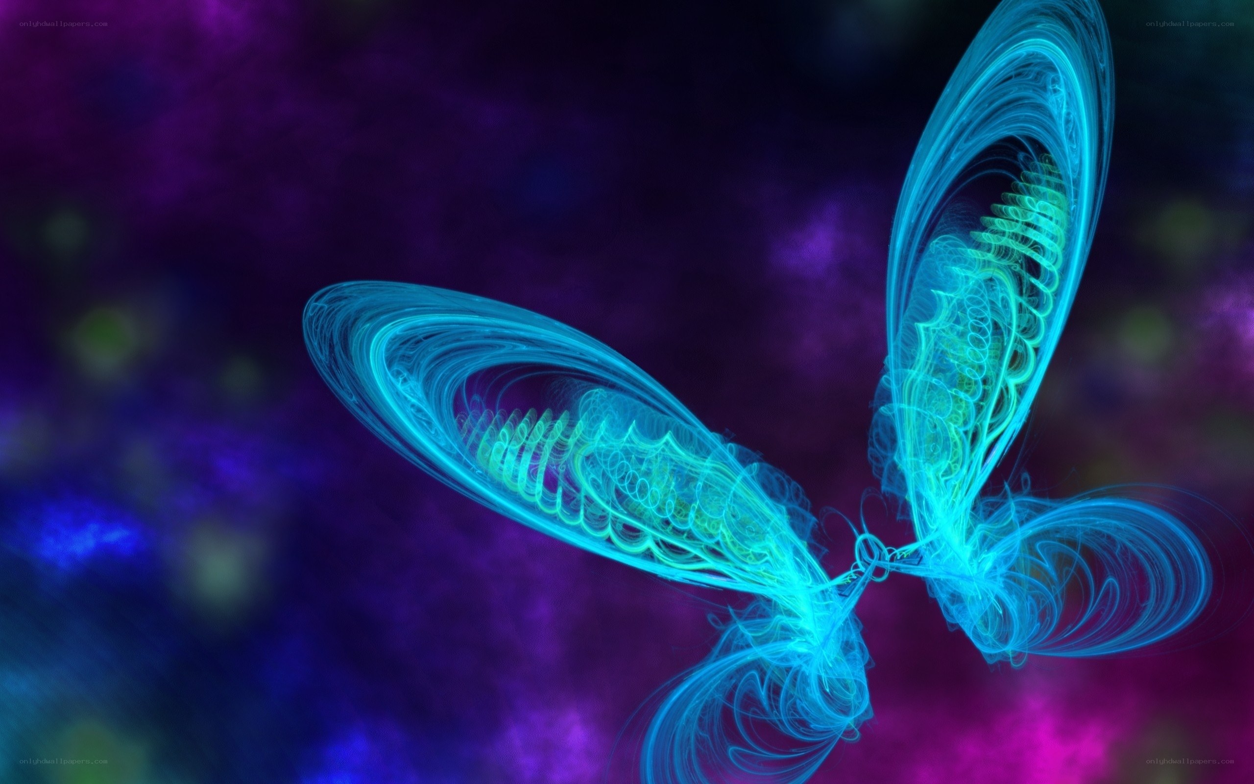 glowing fractal butterfly