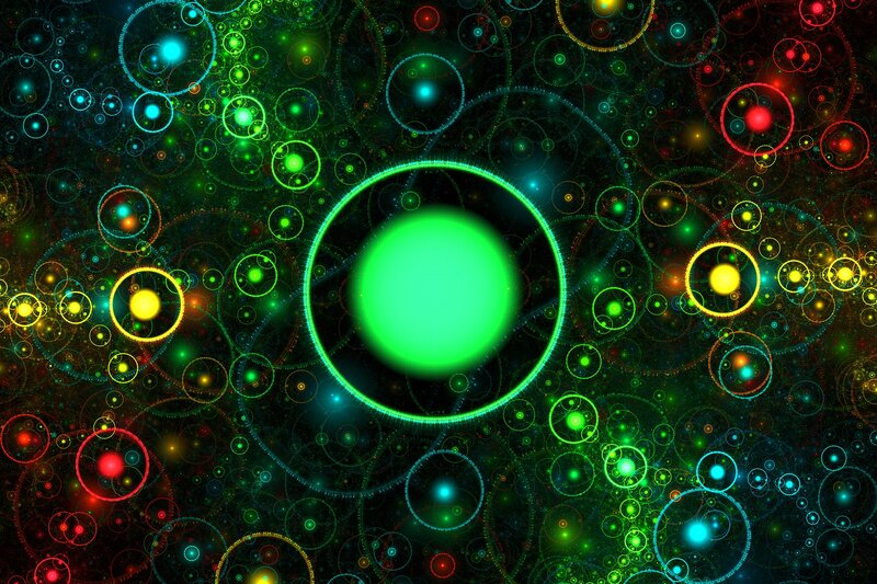 Glowing Fractal Circles