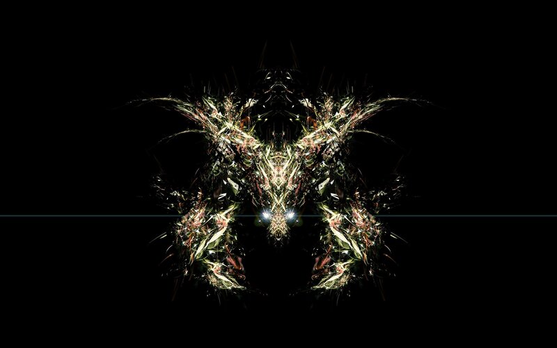 Glowing Fractal Creature — Black