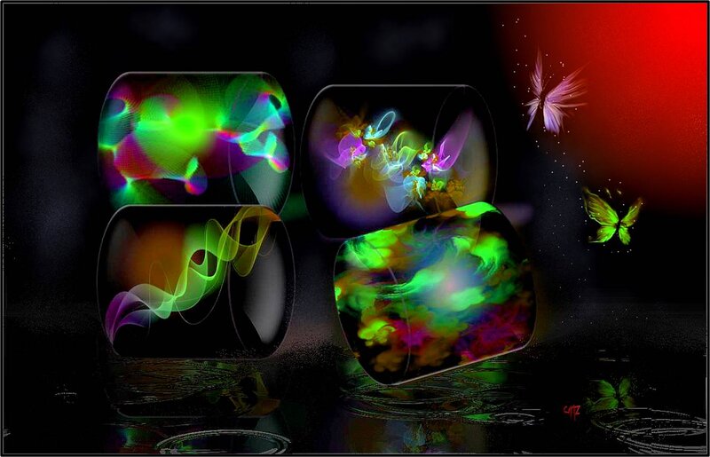 Glowing Fractal Cubes