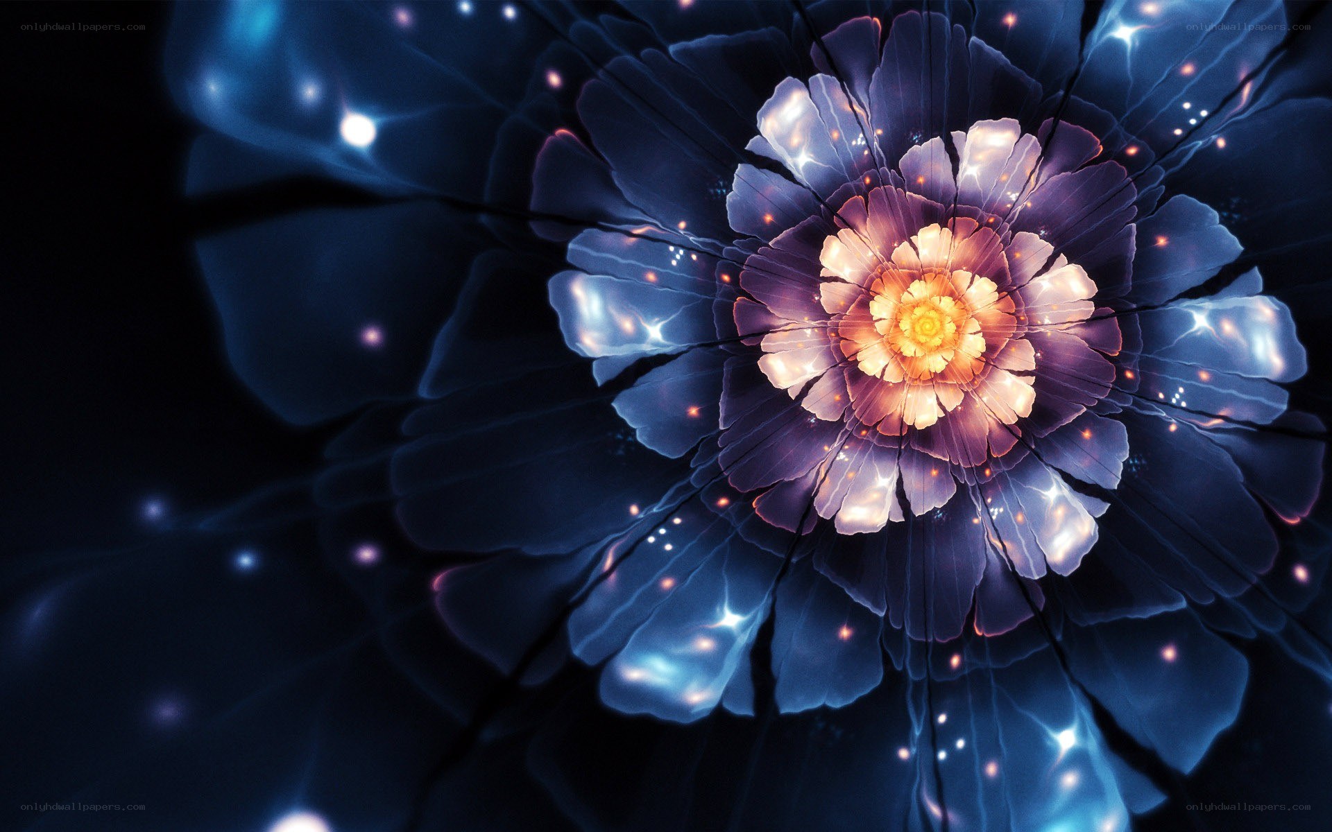 glowing fractal flower