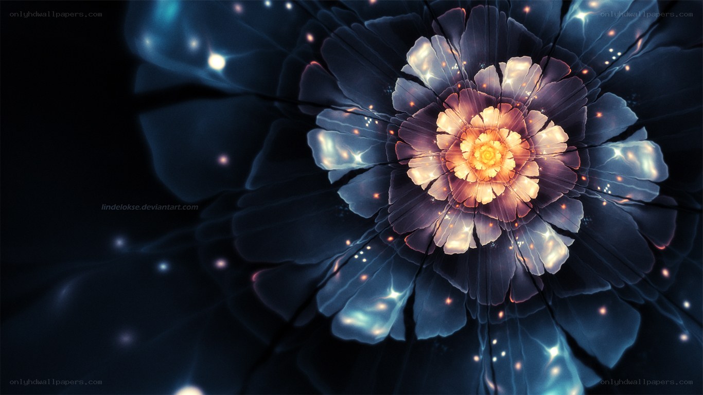 glowing fractal flower