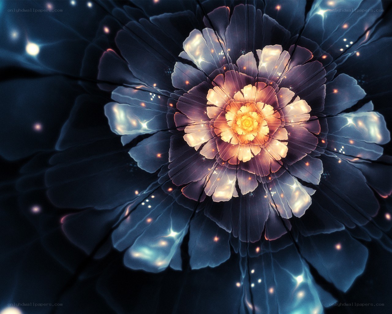 glowing fractal flower