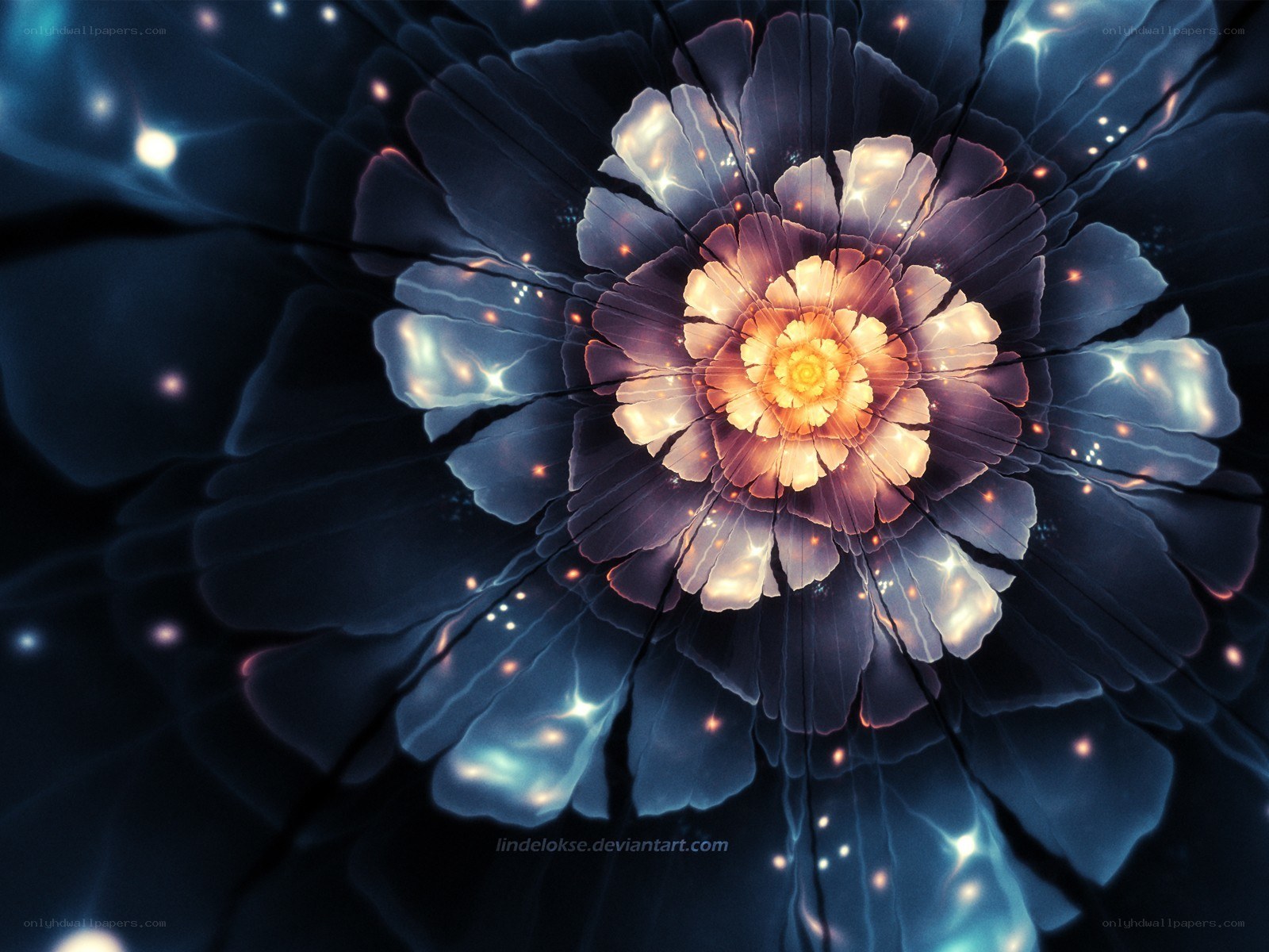 glowing fractal flower
