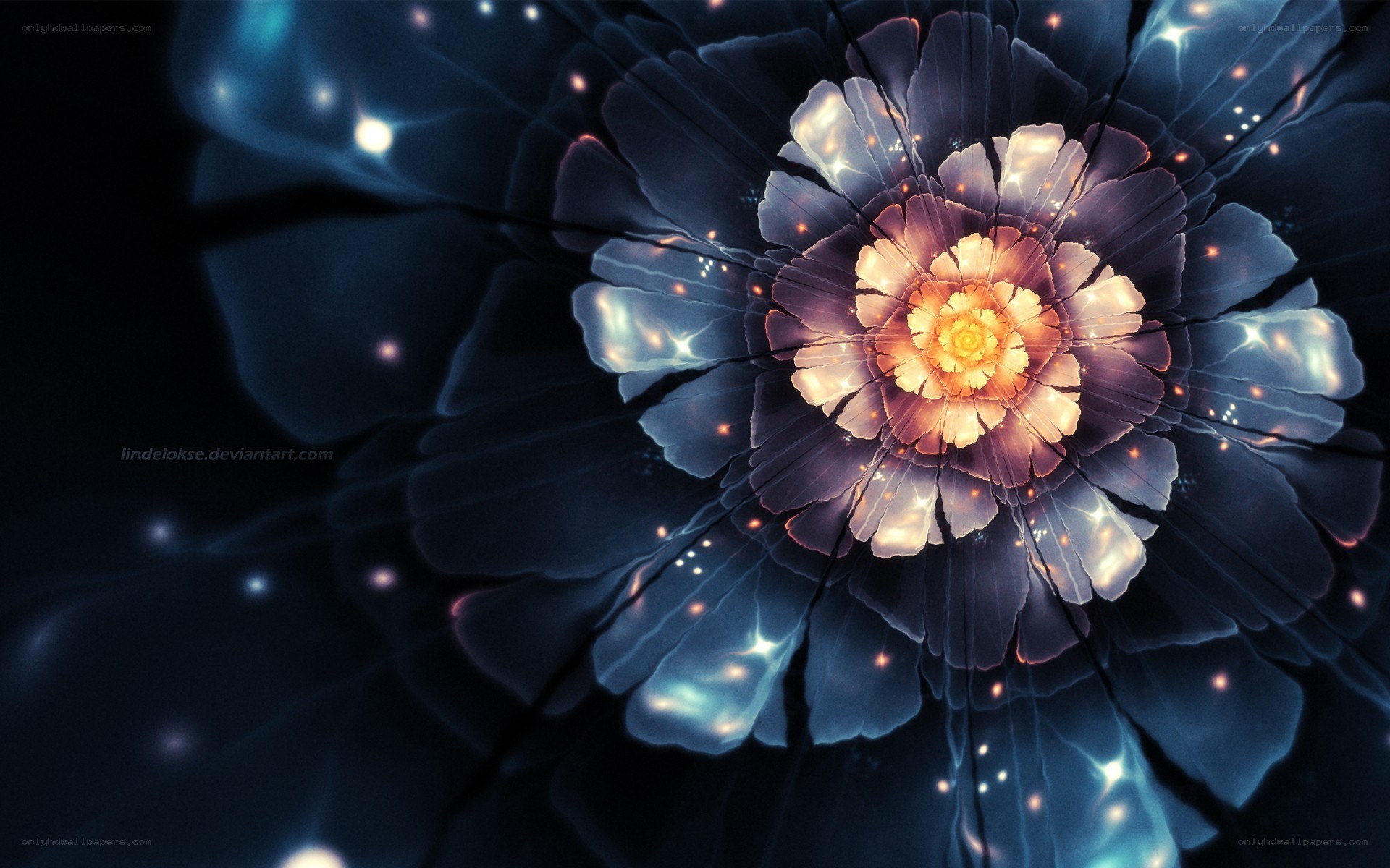 glowing fractal flower