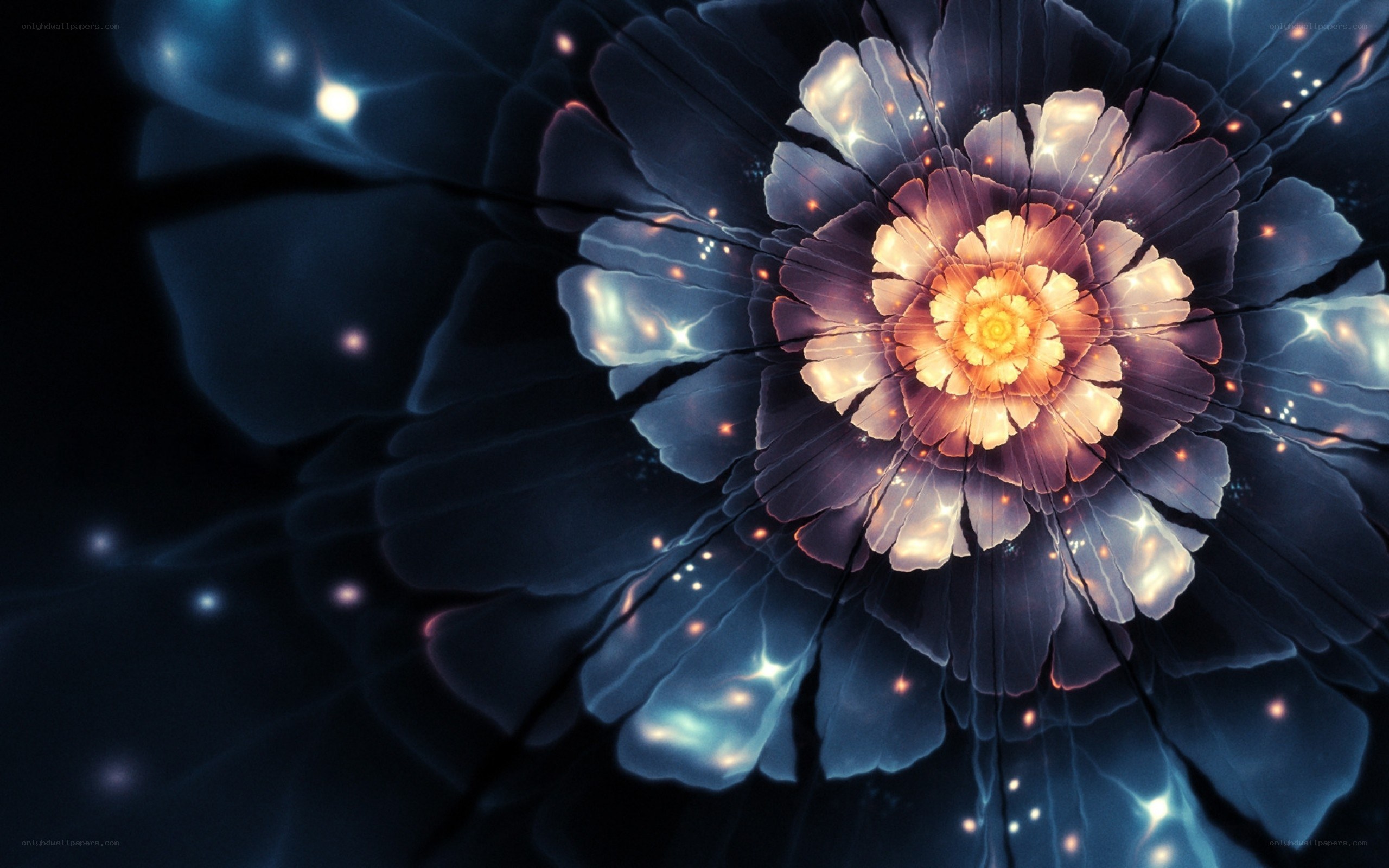 glowing fractal flower